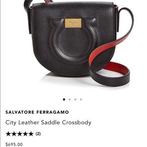 Salvator Ferragamo black messenger bag